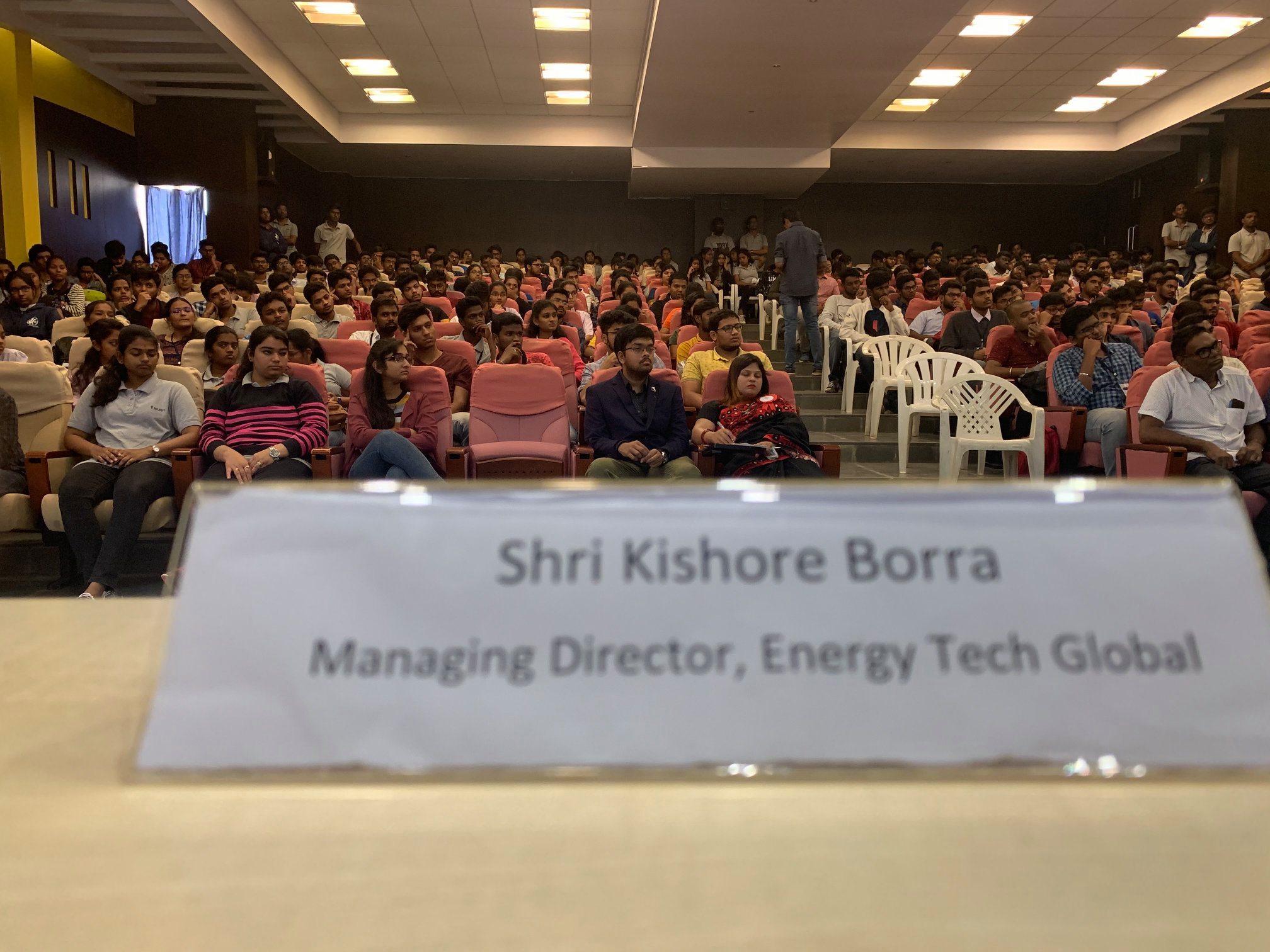Kishore addressing the students of Sreenidhi Institute of Science and Technology